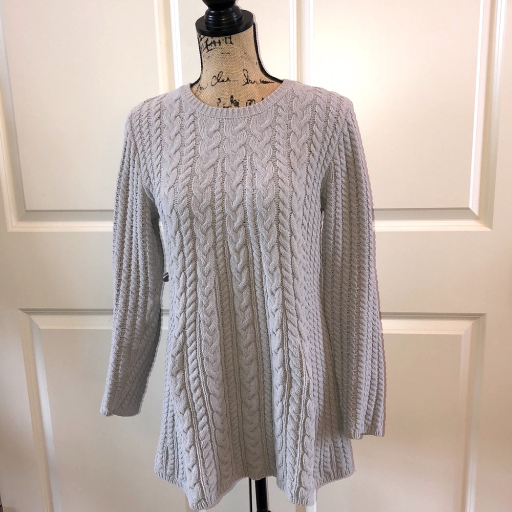 J. Jill chenille sweater tunic in gray size Misses Small